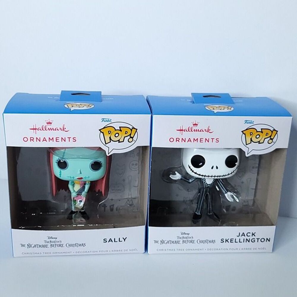 Hallmark FUNKO POP Disney Nightmare Before Christmas Jack & Sally Ornament set